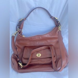 Vintage coach soft leather camel color